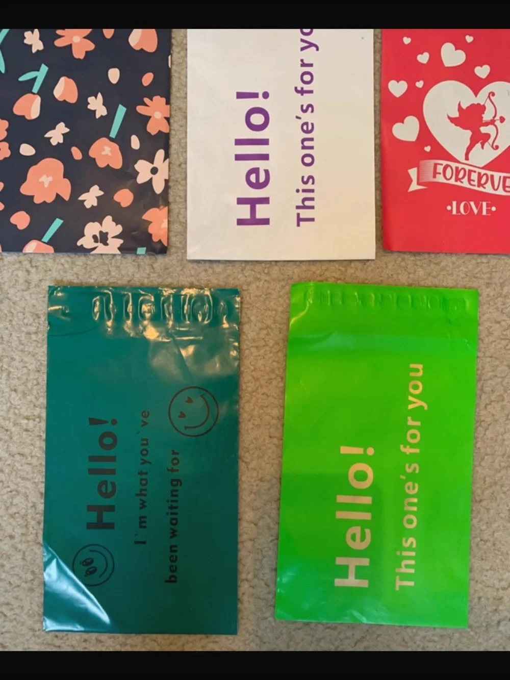 23 Polymailers 6X9 Size Unicorns Hearts Flowers Etc